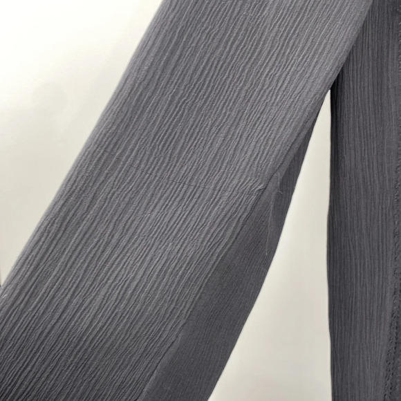 Club Monaco Blazer Womens 0 Gray Silk One Button Front Business Raw Hem - Picture 3 of 12